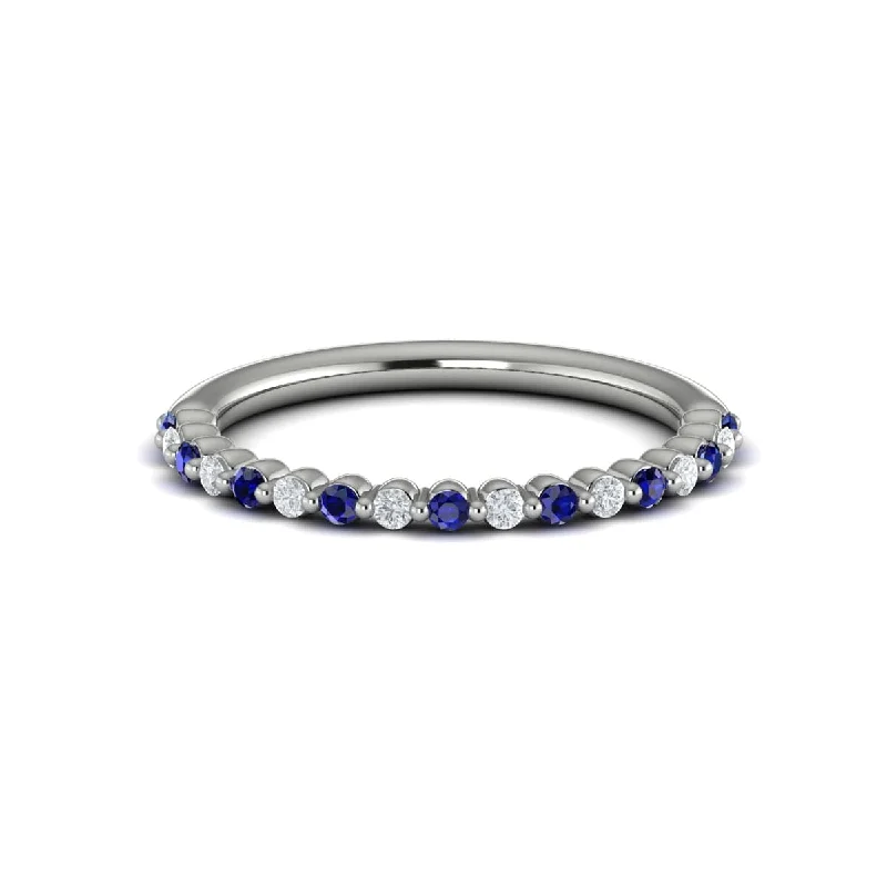 Diamond and Blue Sapphire Ring