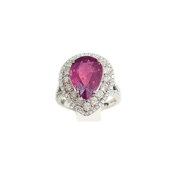 Women’s promise rings-14k White Gold Ruby Ring