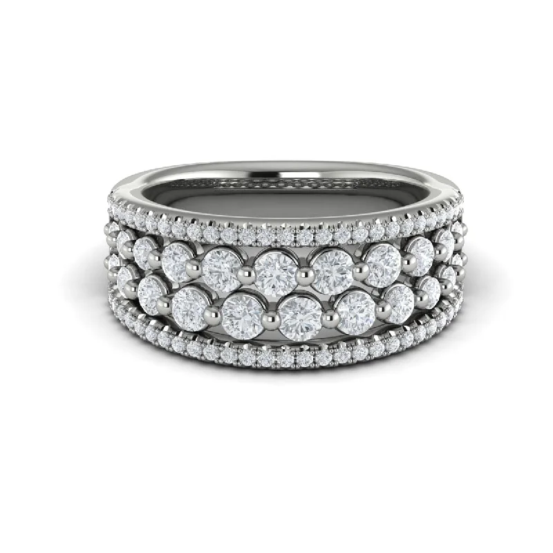 Diamond Multi-Row Statement Ring