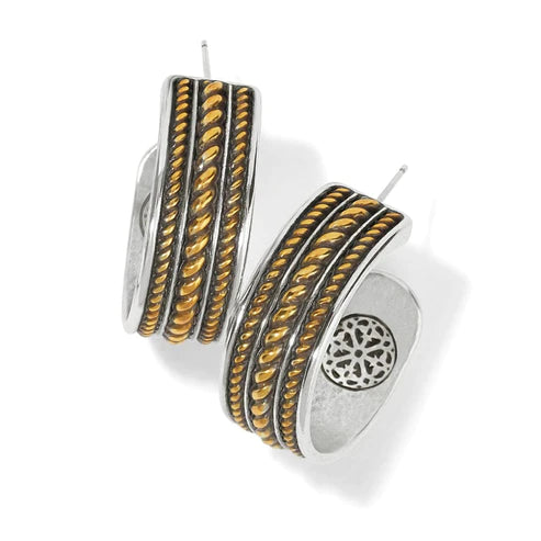 Women’s trendy earrings-Brighton | Ferrara Monete Wide Hoop Earrings in Gold and Silver Tone