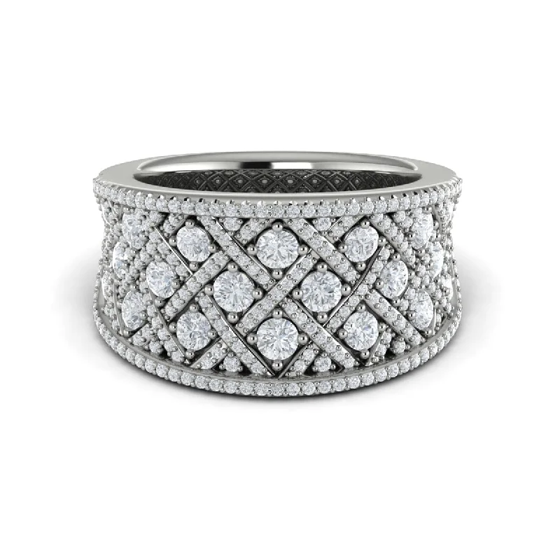 Multi Diamond Weave Ring