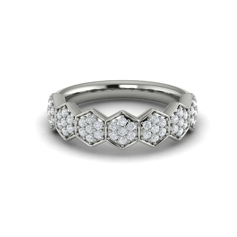 Diamond Cluster Honeycomb Ring