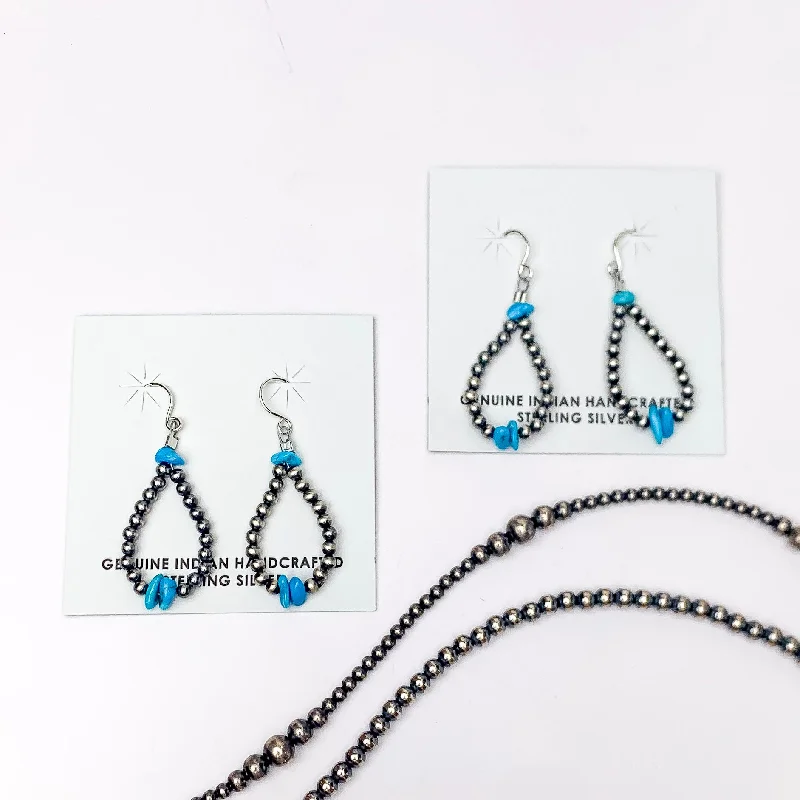 Women’s fashion earrings-Mason Lee | Genuine Hand-Strung Navajo Beaded Teardrop Pearl Earrings