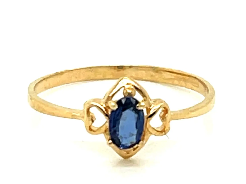 Women’s stacking engagement rings-Sapphire Ring in 14k Yellow Gold