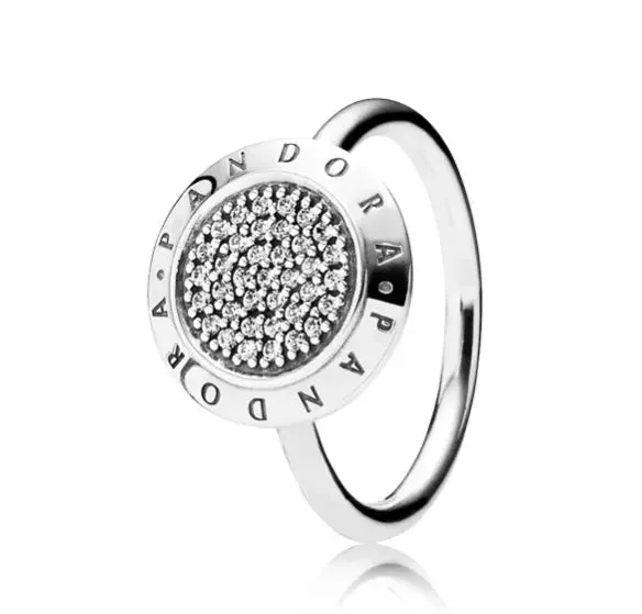 Women’s platinum rings-Pandora Signature Ring