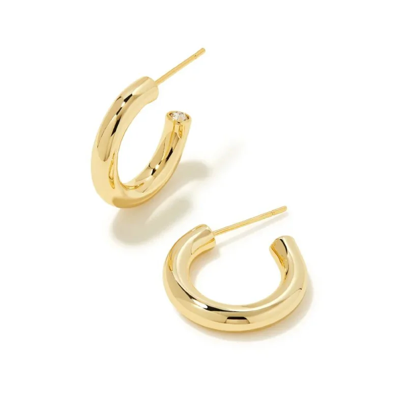 Women’s sparkling earrings-Kendra Scott | Colette Huggie Earrings in Gold