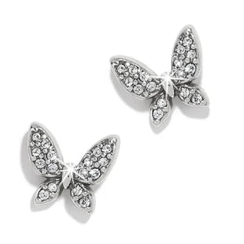 Women’s asymmetrical earrings-Brighton | Enchanting Butterfly Post Earrings in Silver