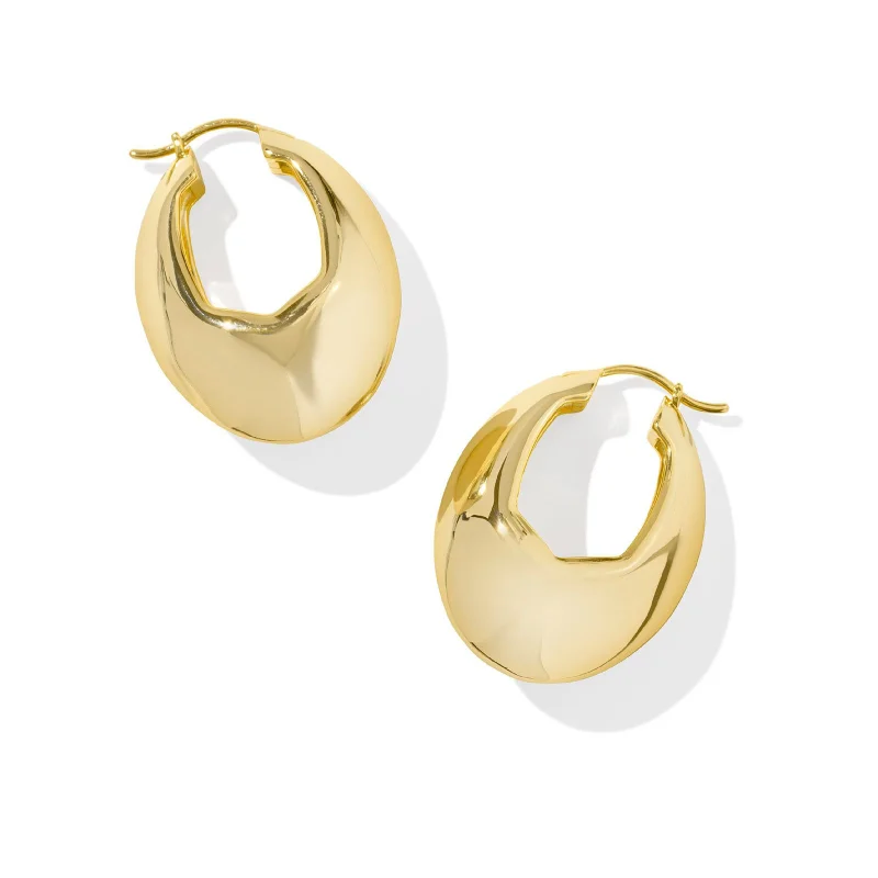 Women’s colorful earrings-Kendra Scott | Liana Hoop Earrings in Gold