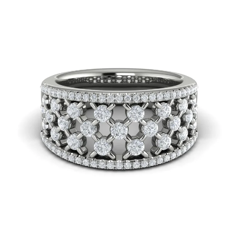 Diamond Open Weave Ring