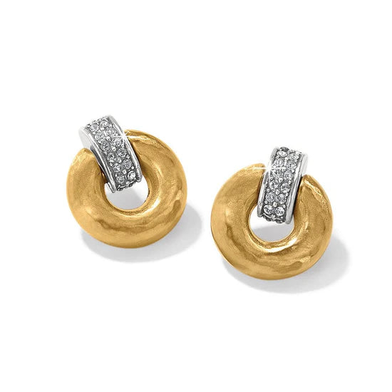 Women’s gold hoop earrings-Brighton | Meridian Geo Mini Post Drop Earrings