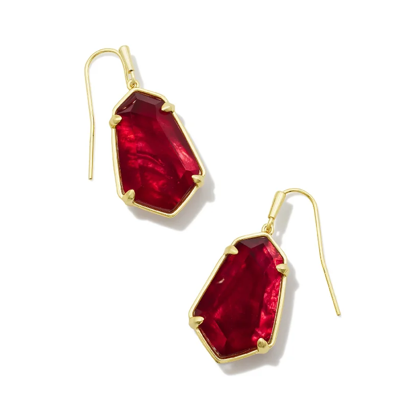 Women’s silver drop earrings-Kendra Scott | Alexandria Drop Earrings In Gold Cranberry Illusion