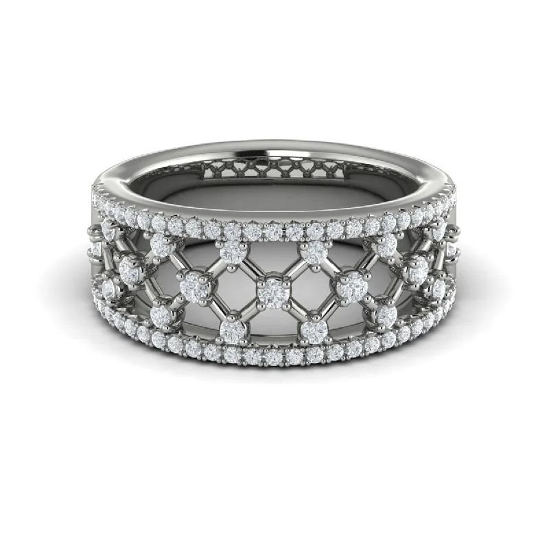 Diamond Open Weave Ring