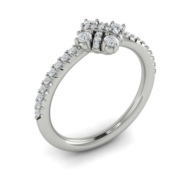 Diamond Criss Cross Ring