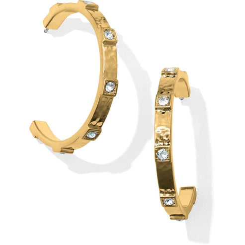 Women’s statement earrings-Brighton | Meridian Zenith Station Hoop Earrings in Gold Tone