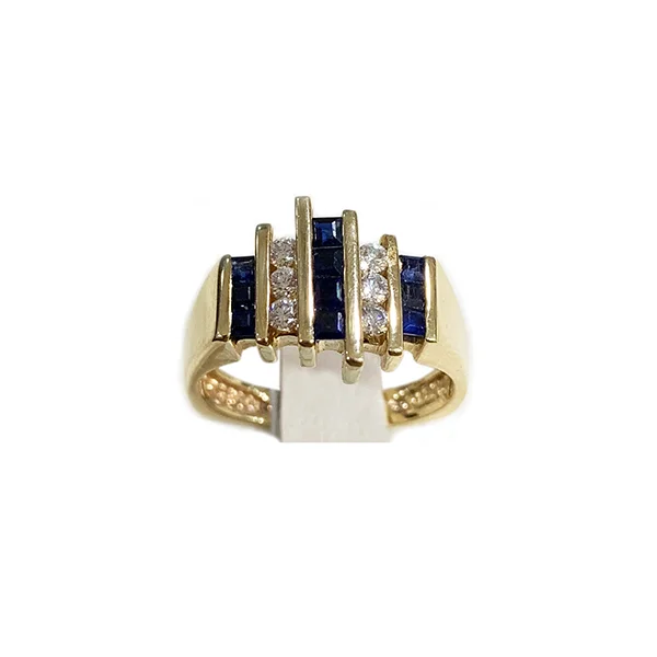 Women’s adjustable rings-14k Yellow Gold Sapphire Ring