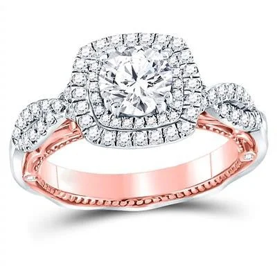 Women’s promise rings-1 1/2 CTW DIAMOND 1CT CRD BRIDAL RING CERTIFIED