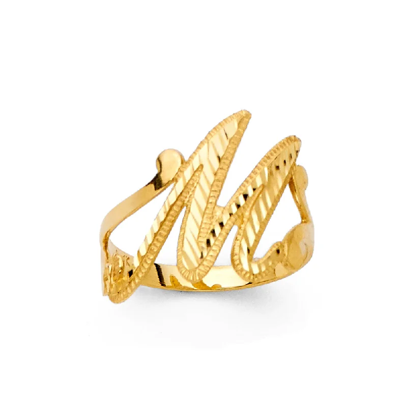 Women’s gemstone rings-14K INITIAL RING