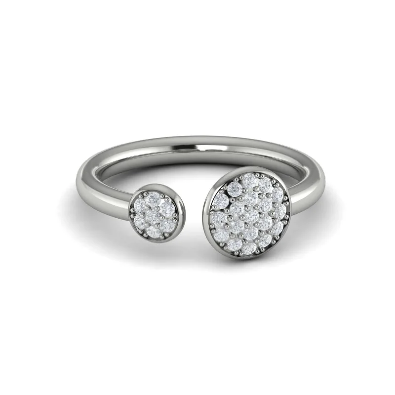 Diamond Disc Open Ring