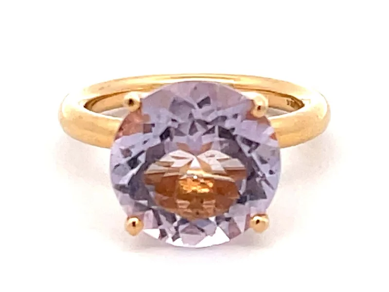 Women’s diamond fashion rings-Morganite Ring in 18k Yellow Gold