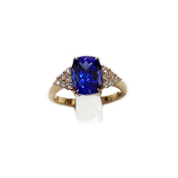 Women’s silver and gold rings-14k Rose Gold Tanzanite Ring