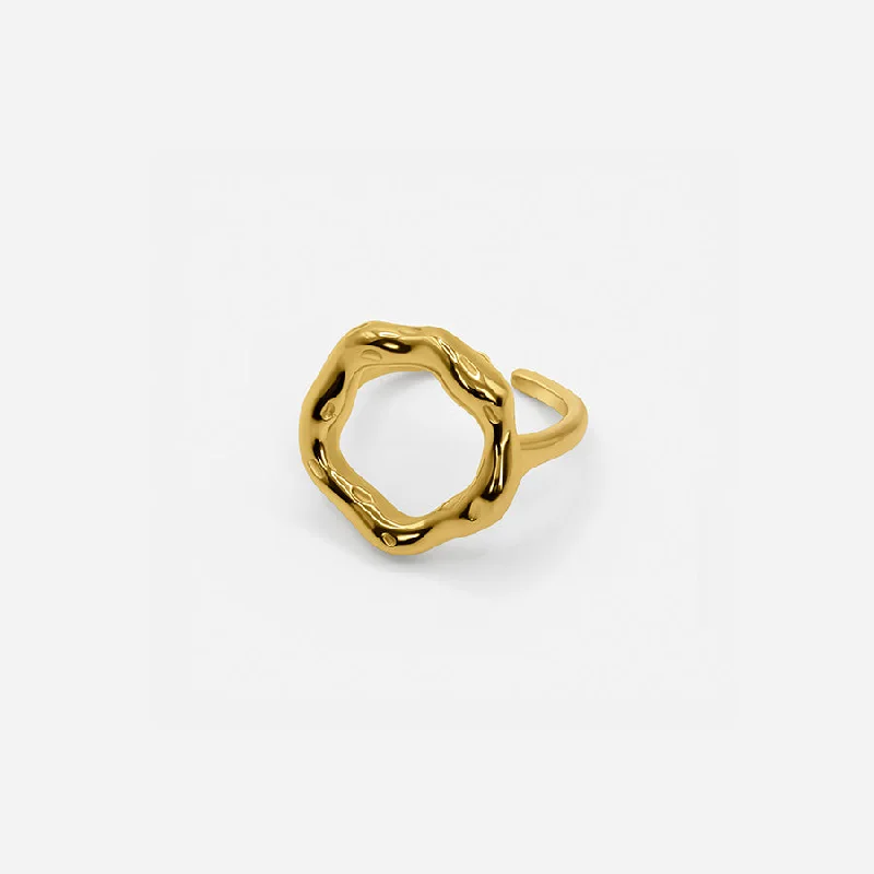 Women’s custom rings-OPEN CIRCLE RING - GOLD