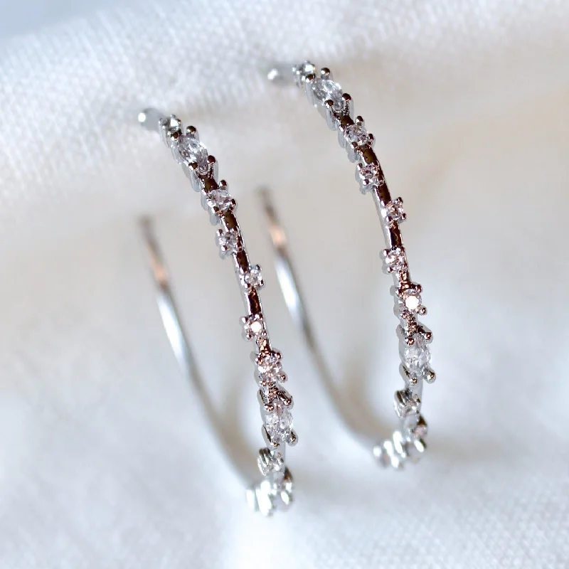 Women’s silver earrings-Kinsey Designs | Chase Large Hoop Earrings in Silver