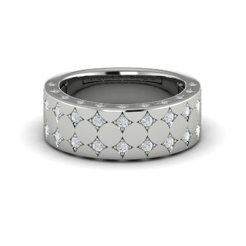 Double Row Diamond Vlora Star Motif Ring