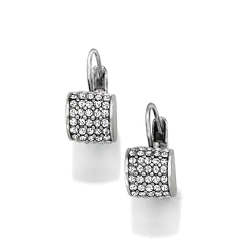 Women’s sapphire earrings-Brighton | Meridian Leverback Earrings in Silver Tone