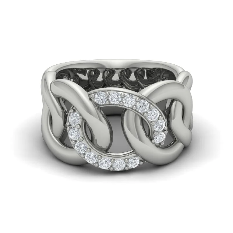 Diamond Interlaced Ring