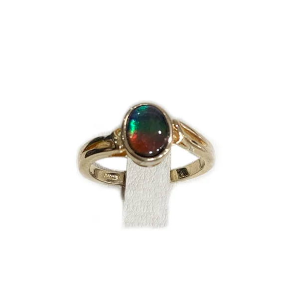 Women’s ring sets-Sterling Silver Ammolite Ring