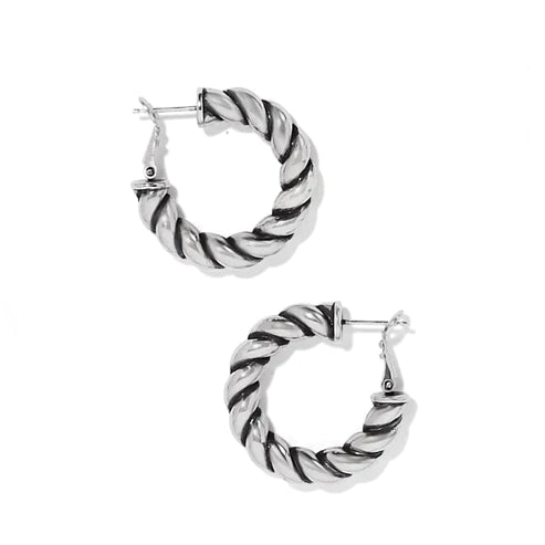 Women’s drop diamond earrings-Brighton | Interlok Twist Medium Hoop Earring