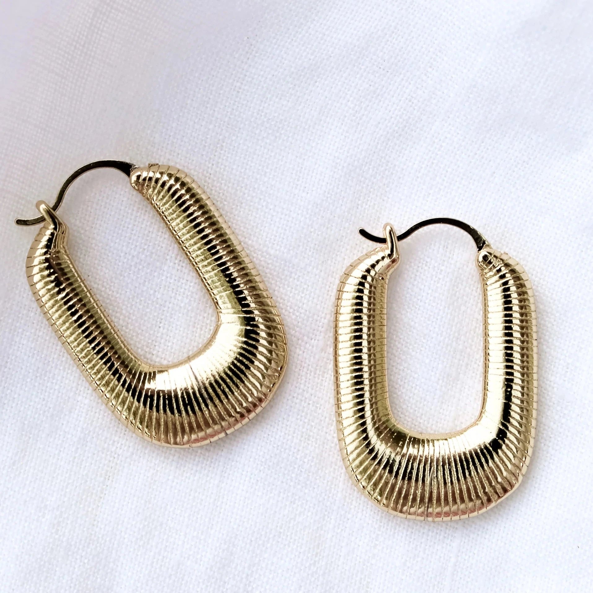 Women’s elegant earrings-Kinsey Designs | Kepri Gold Tone Ridged Hoop Earrings