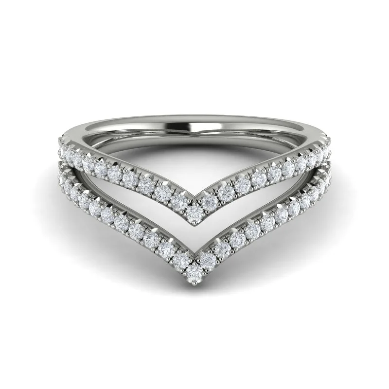 Diamond Double Chevron Ring