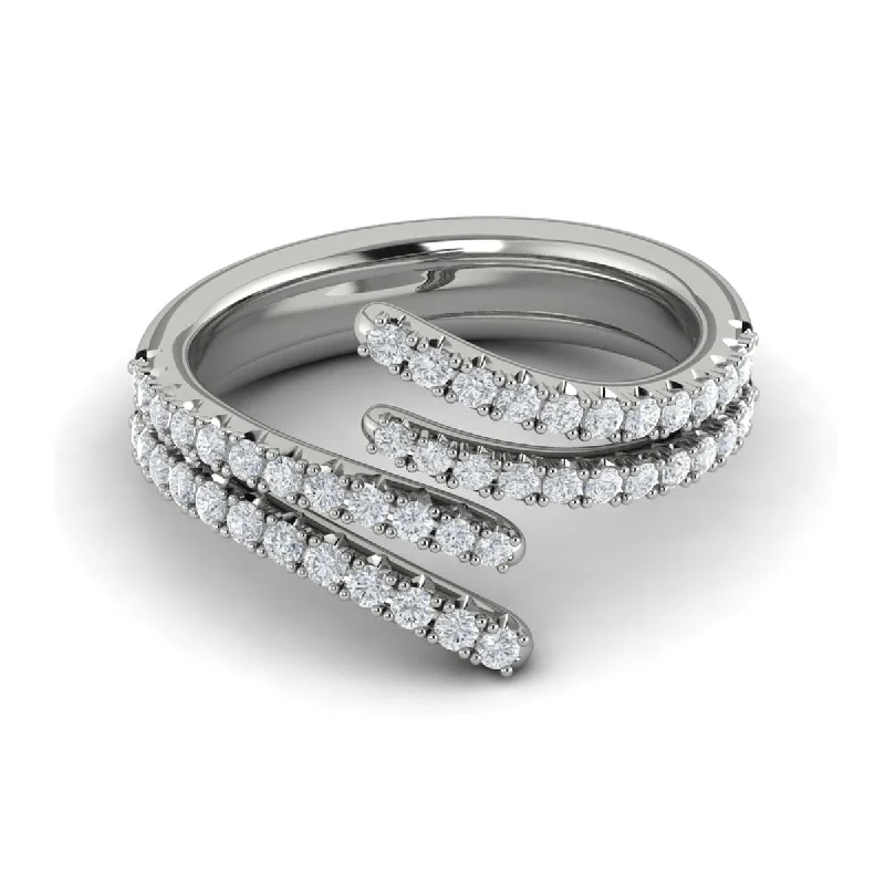 Diamond Double Open Wrap Ring