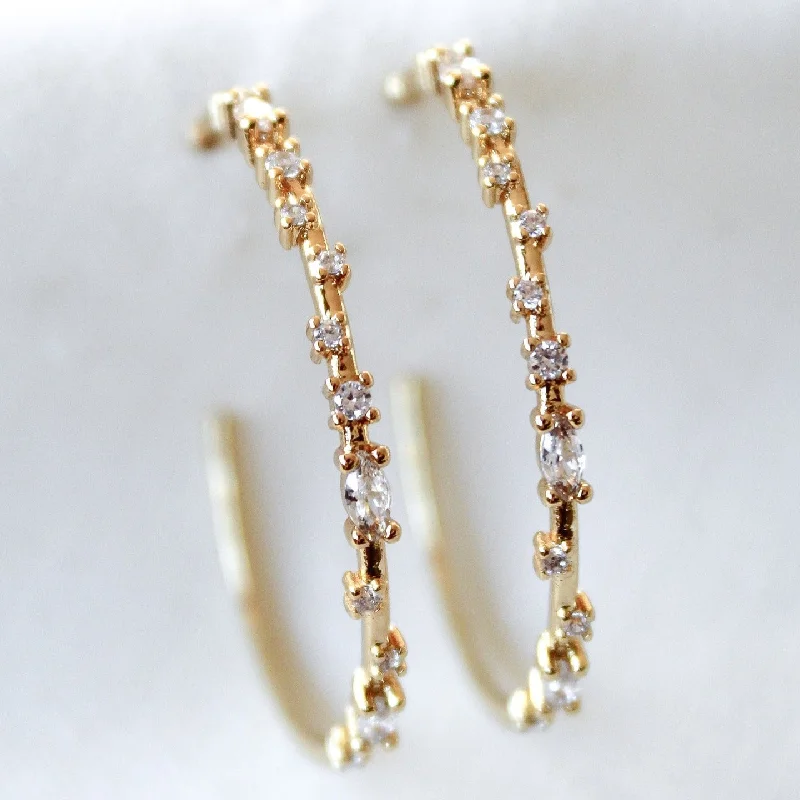 Women’s silver hoop earrings-Kinsey Designs | Chase Large Hoop Earrings in Gold