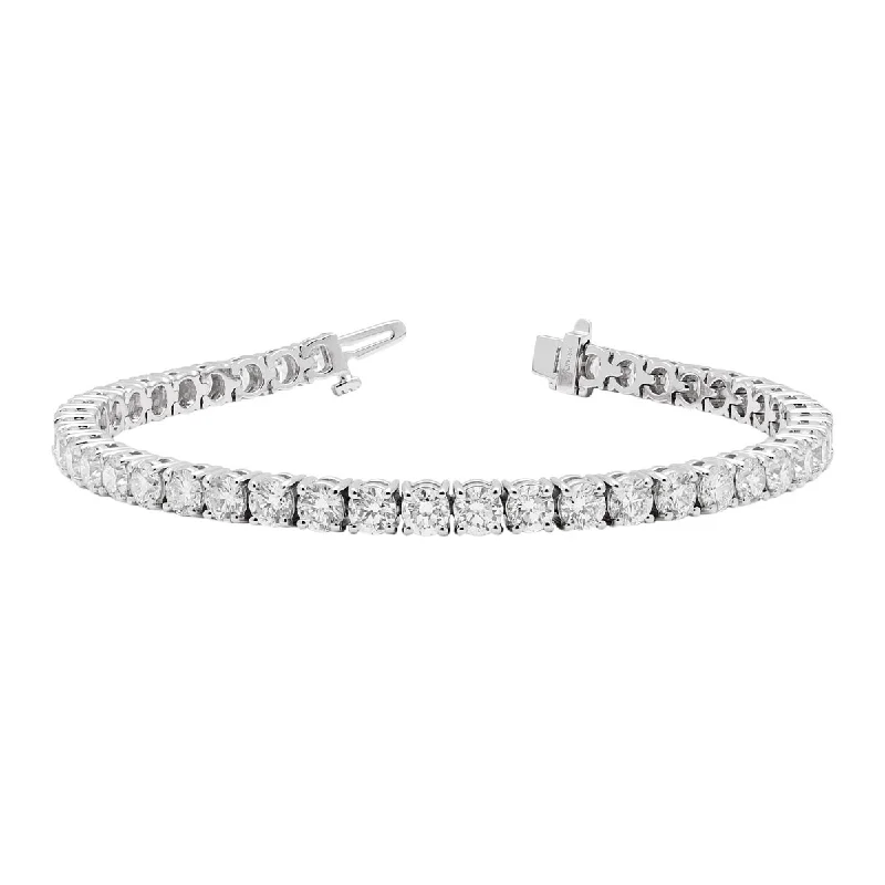 Women’s luxury bangle bracelets-Diamond Tennis Bracelet in 18kt White Gold (10 1/2ct tw)