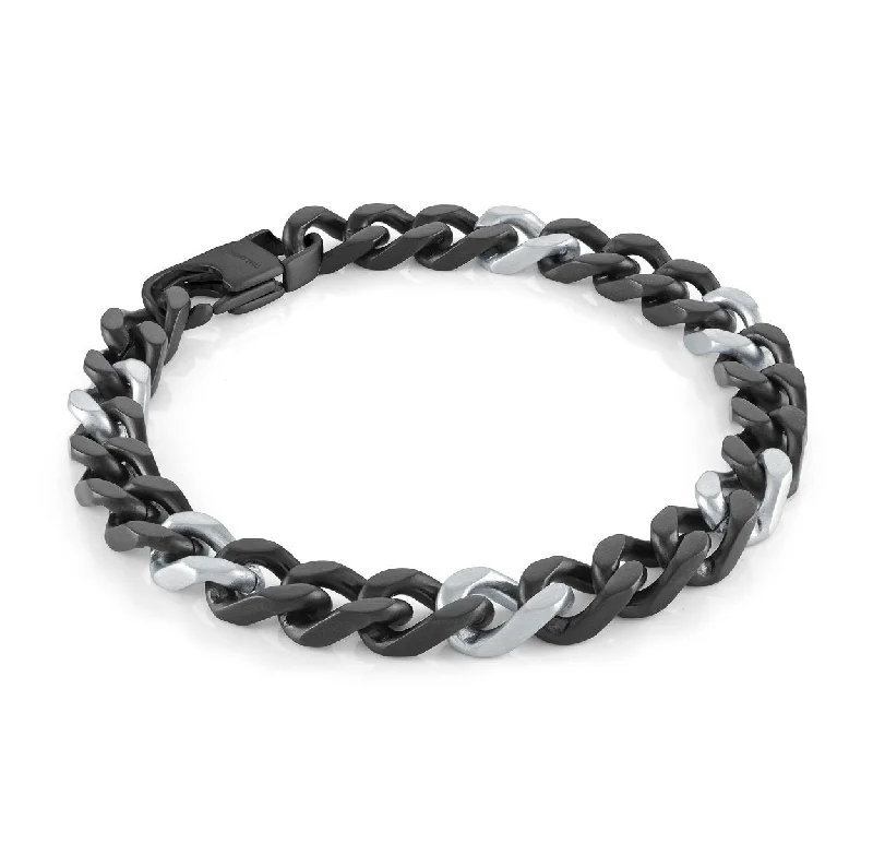 Women’s pearl bracelets-ITALGEM STEEL – CURB CHAIN BRACELET