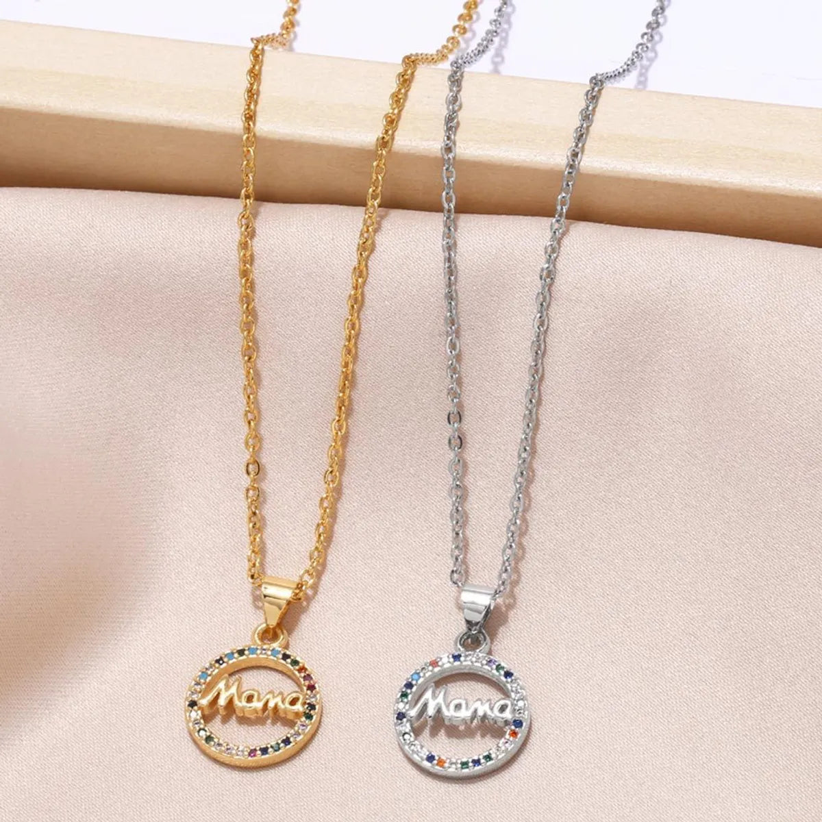 Women’s everyday necklaces-Copper Simple Style Geometric Letter Plating Pendant Necklace