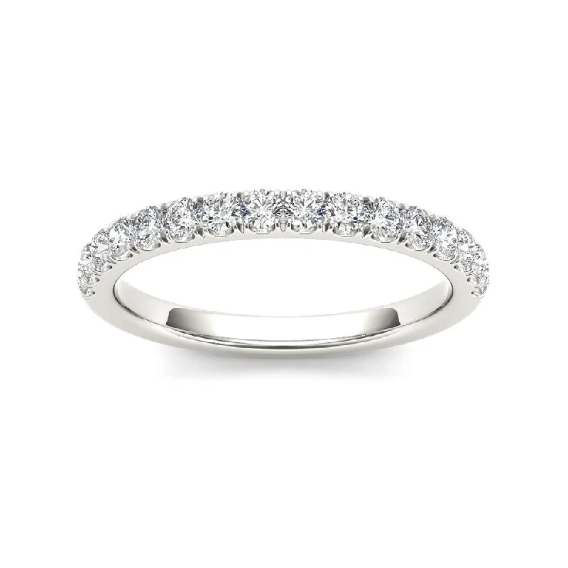 Women’s bespoke engagement rings-De Couer 10k White Gold 1/3ct TDW Diamond Wedding Band