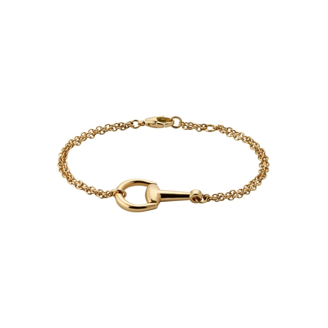 Women’s vintage bangles-Gucci 18K Yellow Gold Horsebit Bracelet