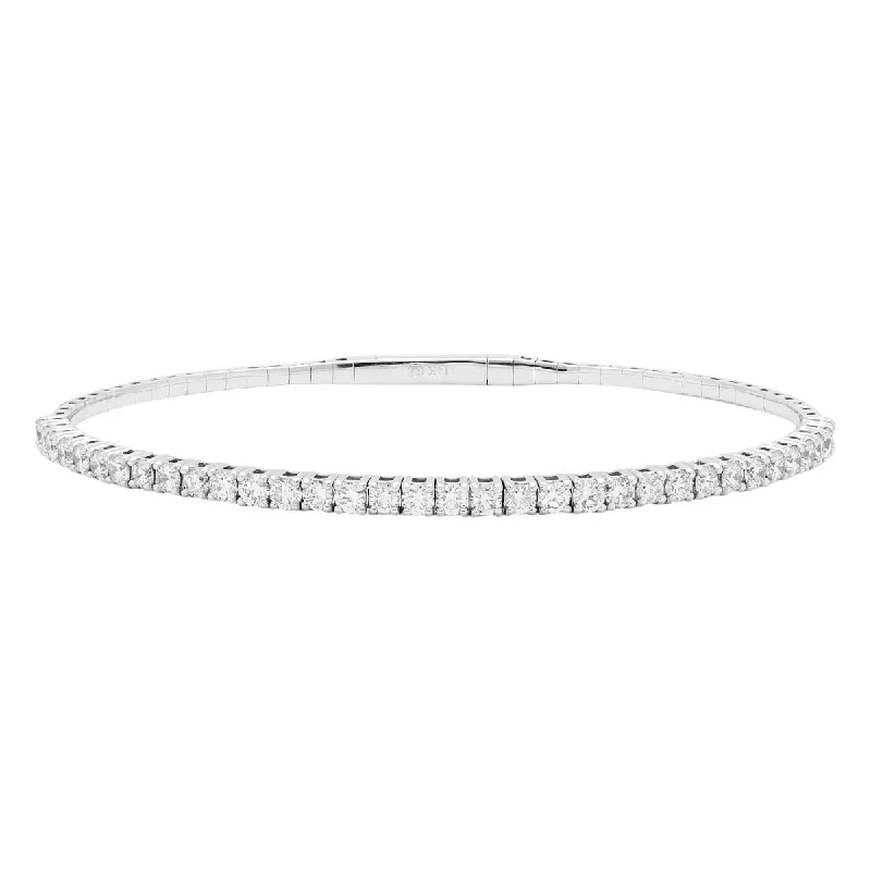 Women’s bangles-Diamond Flex Bracelet in 14kt White Gold (2ct tw)