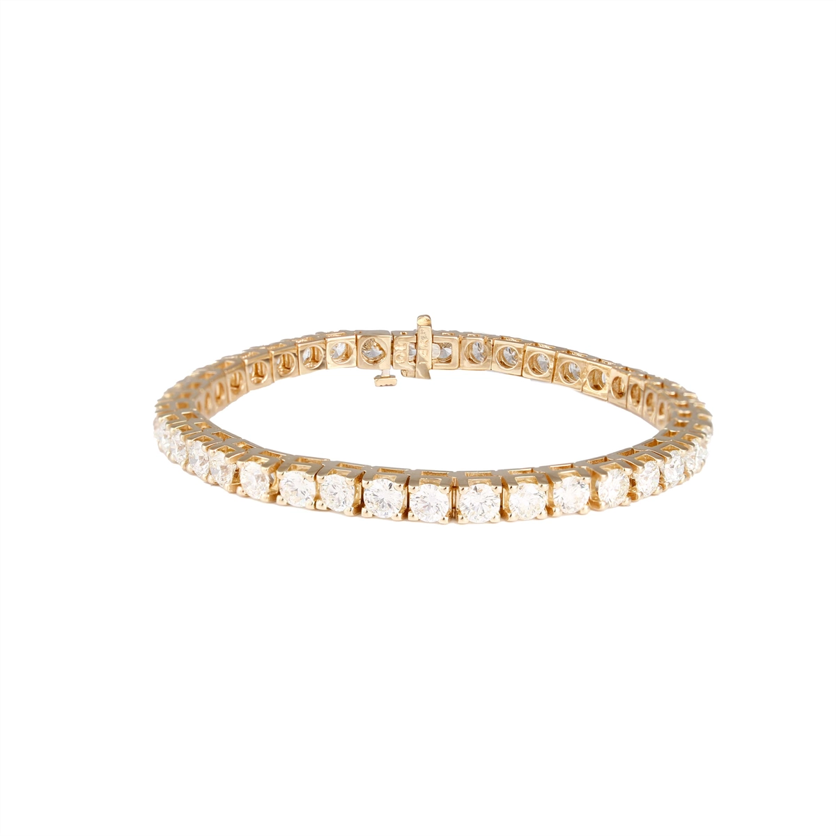 Women’s silver tennis bracelets-14K Yellow Gold Diamond Tennis Bracelet