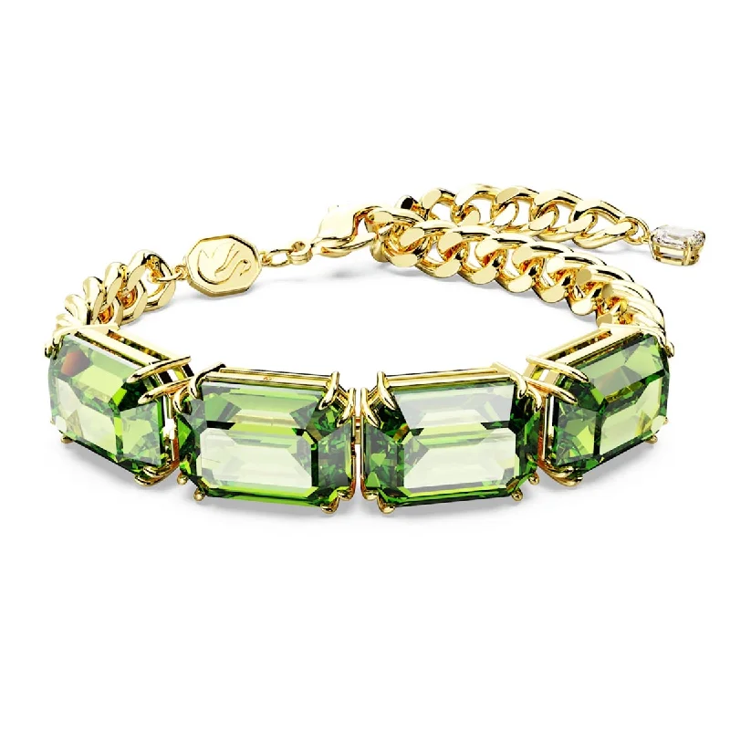 Women’s tennis and charm bracelets-Swarovski Green Millenia Bracelet