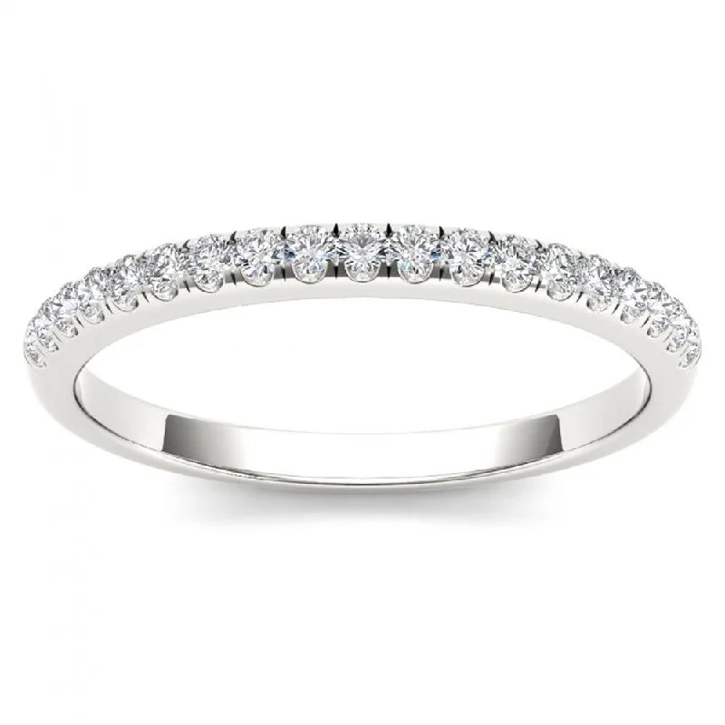 Women’s custom engagement rings-De Couer 10k White Gold 1/5ct TDW Wedding Band