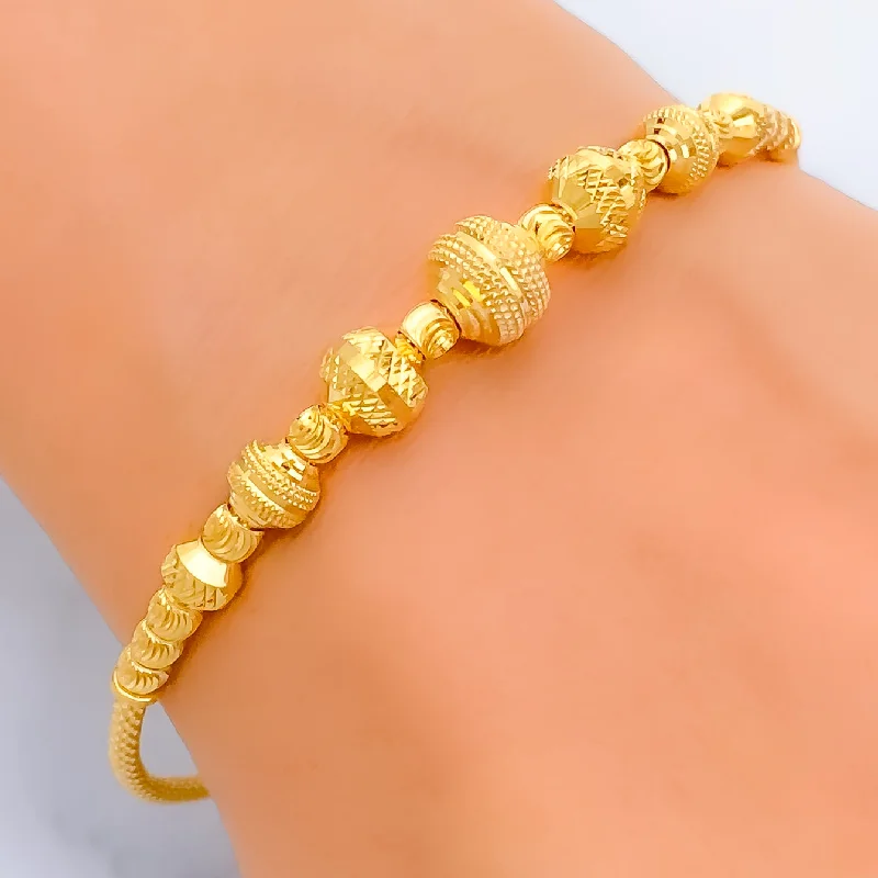 Women’s tennis bangle bracelets-Attractive Bold 22k Gold Bangle Bracelet