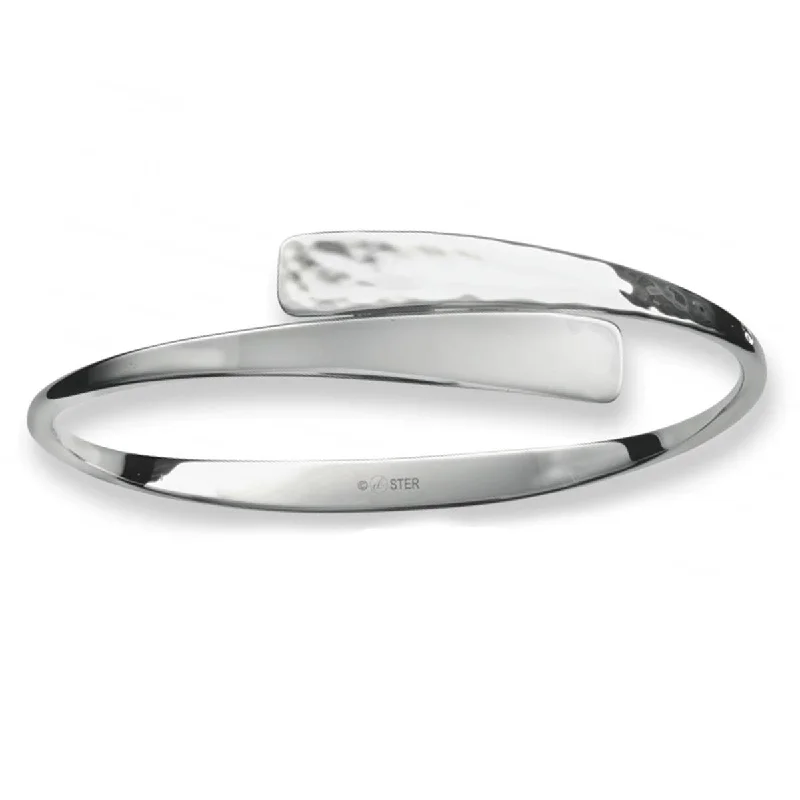 Women’s boho bracelets-E.L. Designs Secret Heart Bangle Bracelet in Sterling Silver (7 inches)