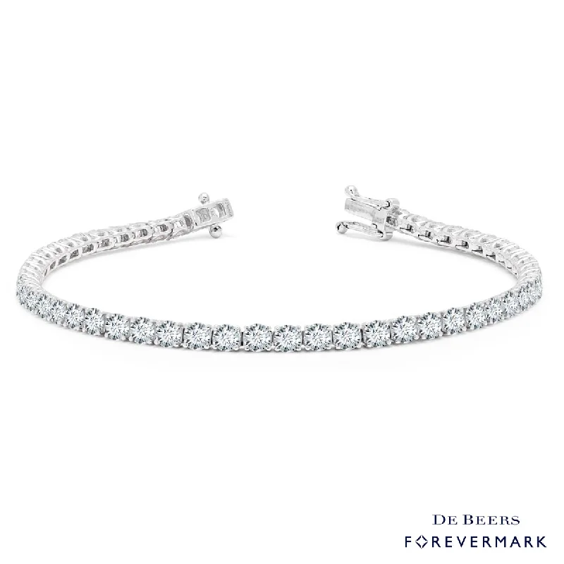 Women’s geometric bracelets-Forevermark Diamond Tennis Bracelet in 18kt White Gold (6 1/2ct tw)