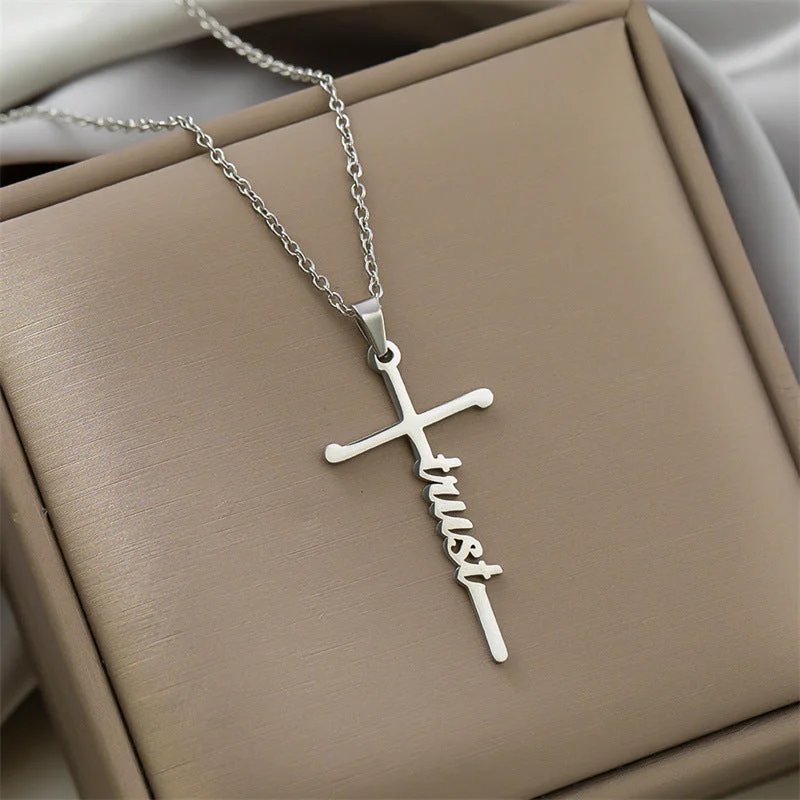 Ea544901s Steel Color--Trust (Necklace)