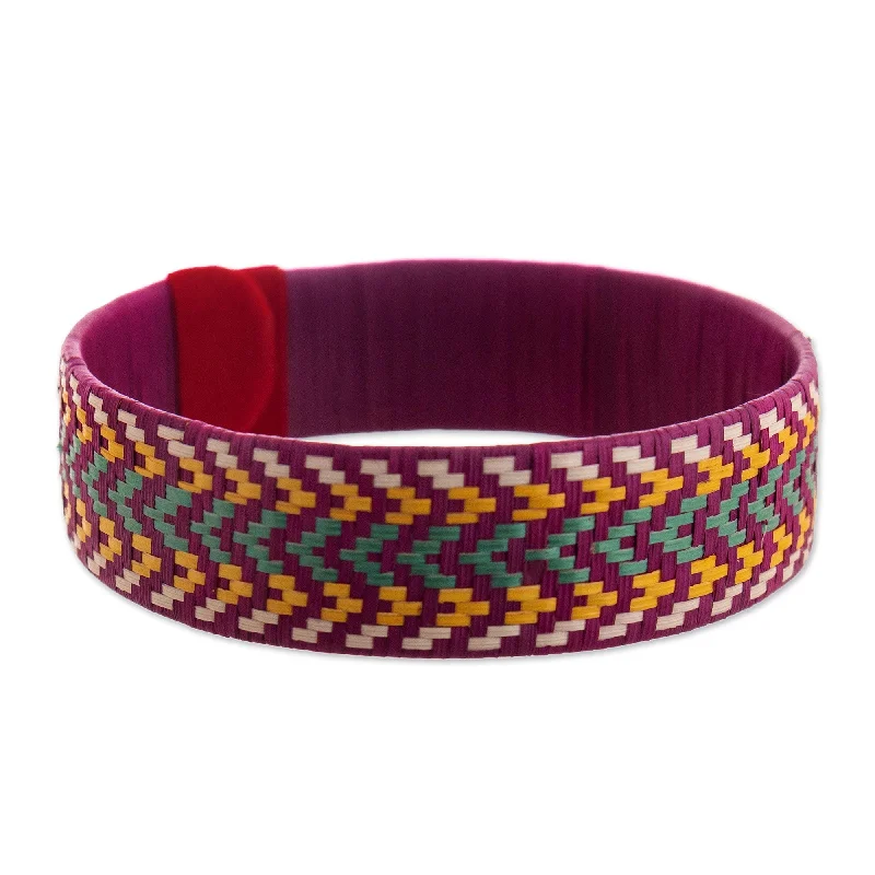 Women’s bohemian bangles-Novica Handmade Between Mountain And River Natural Fiber Cuff Bracelet