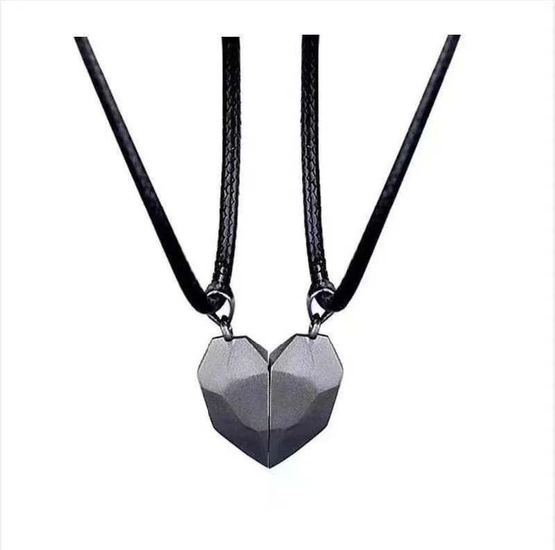 B Style Love Necklace Black and Black